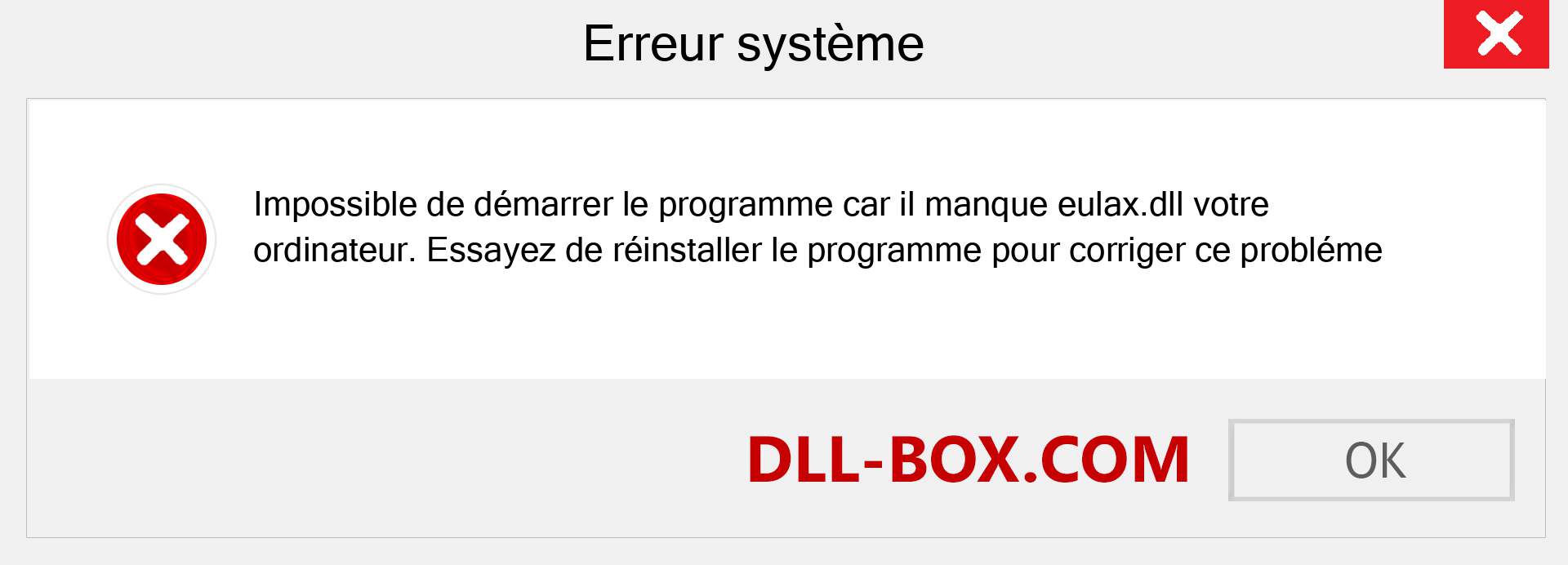 Le fichier eulax.dll est manquant ?. Télécharger pour Windows 7, 8, 10 - Correction de l'erreur manquante eulax dll sur Windows, photos, images